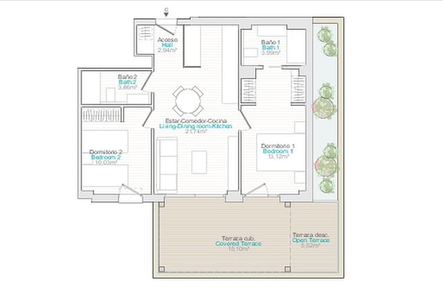 2 slaapkamer Rijtjeshuis te koop in El Vergel / Verger met zwembad - € 338.000 (Ref: 9136561)