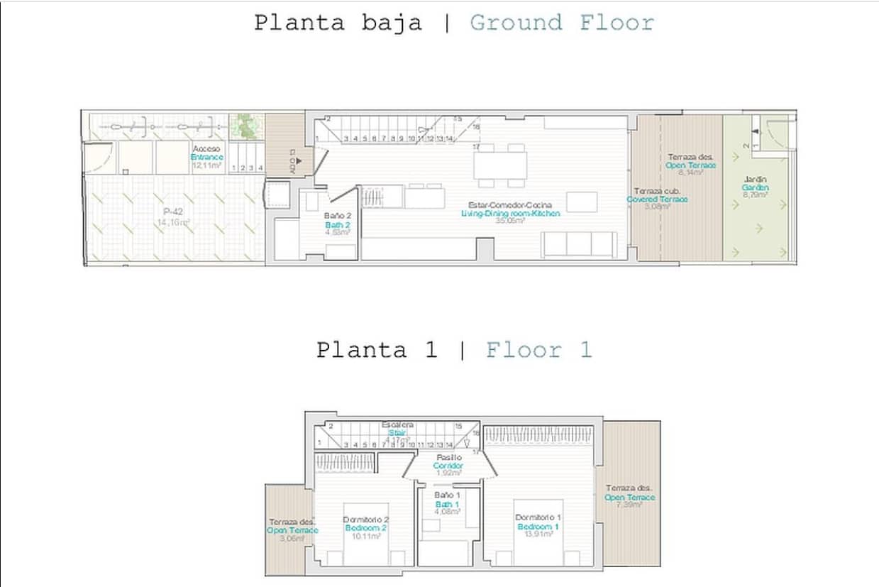 2 sovrum Radhus till salu i El Vergel / Verger med pool - 338 000 € (Ref: 9136561)