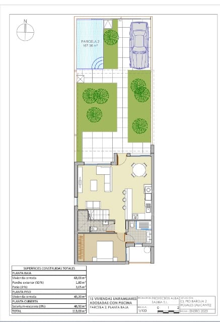 3 bedroom Terraced Villa for sale in Rojales with pool - € 355,900 (Ref: 9136580)