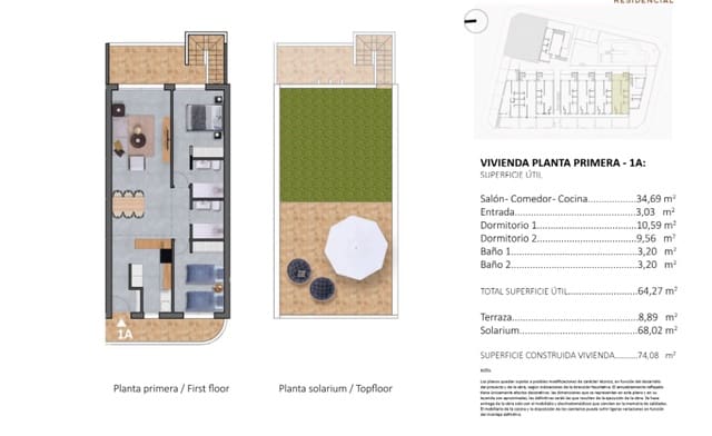 2 slaapkamer Bungalow te koop in Pilar de la Horadada ciudad, Pilar de la Horadada met zwembad - € 229.900 (Ref: 9136653)