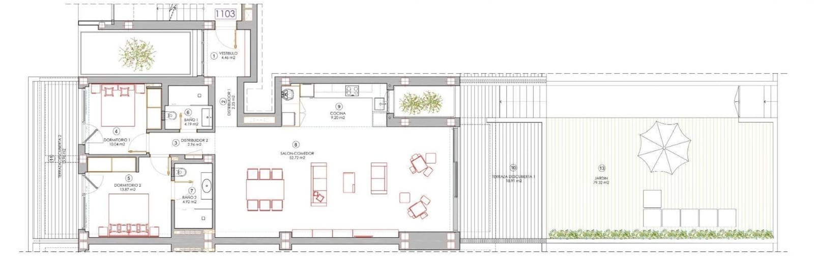 2 camera da letto Appartamento in vendita in Oliva con piscina garage - 485.000 € (Rif: 9189417)