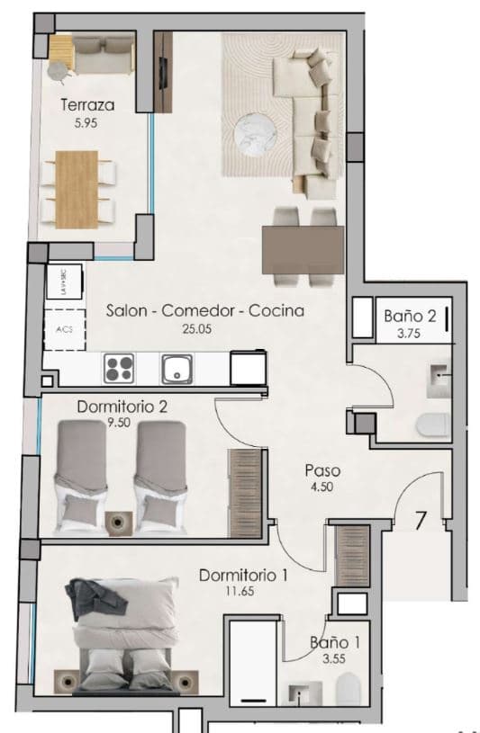 2 bedroom Apartment for sale in Santa Pola with pool garage - € 230,000 (Ref: 9424141)