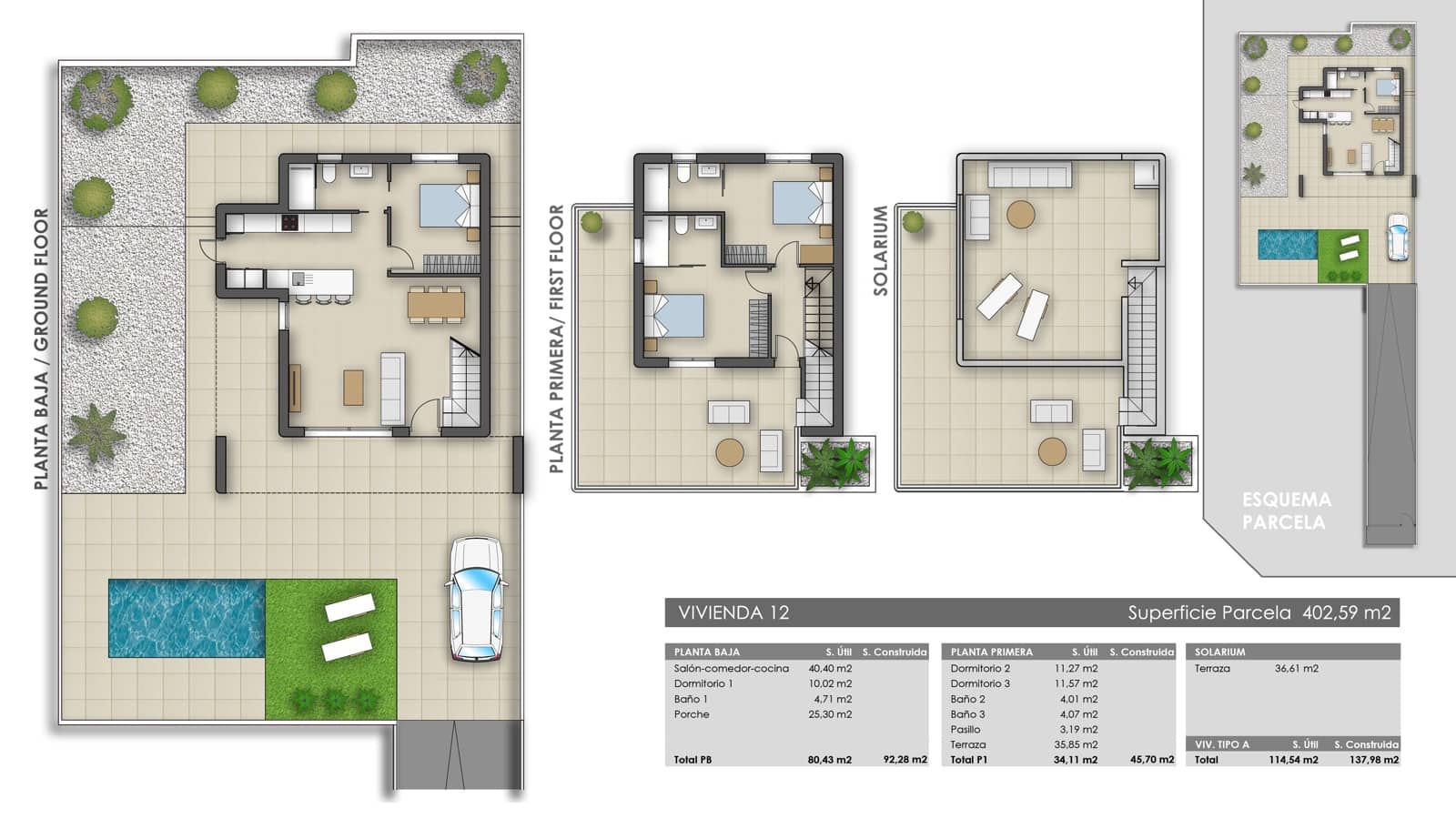 3 sypialnia Willa na sprzedaż w Pilar de la Horadada z basenem - 439 000 € (Ref: 9547025)