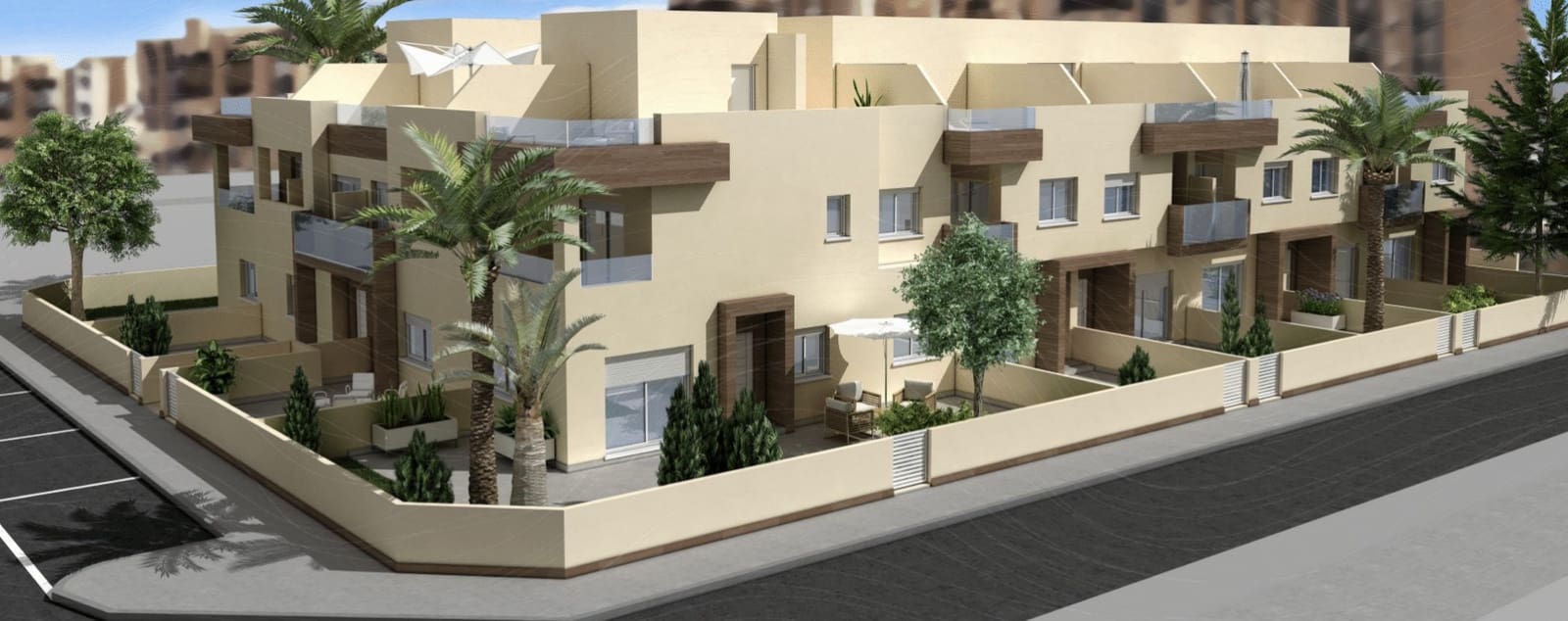 2 Zimmer Reihenhaus zu verkaufen in La Manga del Mar Menor mit Pool - 270.631 € (Ref: 9643372)