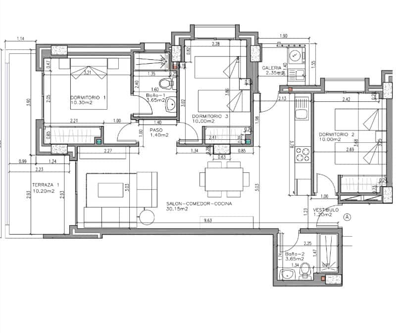 3 Zimmer Apartment zu verkaufen in La Manga del Mar Menor mit Pool - 240.052 € (Ref: 9643559)