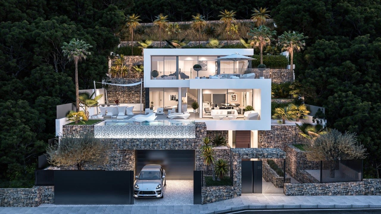 4 makuuhuone Huvila myytävänä paikassa Calpe / Calp mukana 
autotalli - 1 550 000 € (Ref: 9907170)