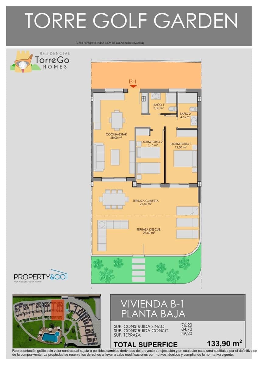 2 bedroom Villa for sale in Los Alcazares - € 278,900 (Ref: 9913798)