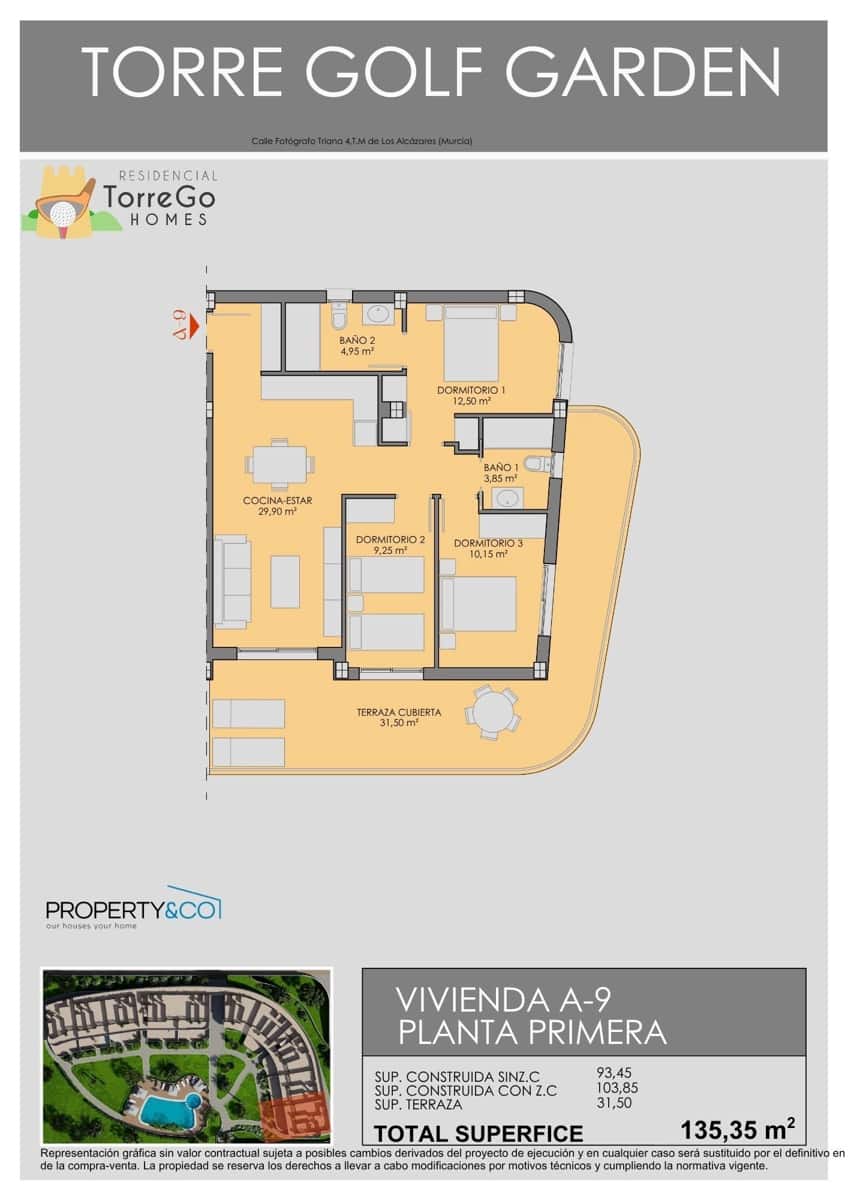3 bedroom Villa for sale in Los Alcazares - € 338,900 (Ref: 9914643)