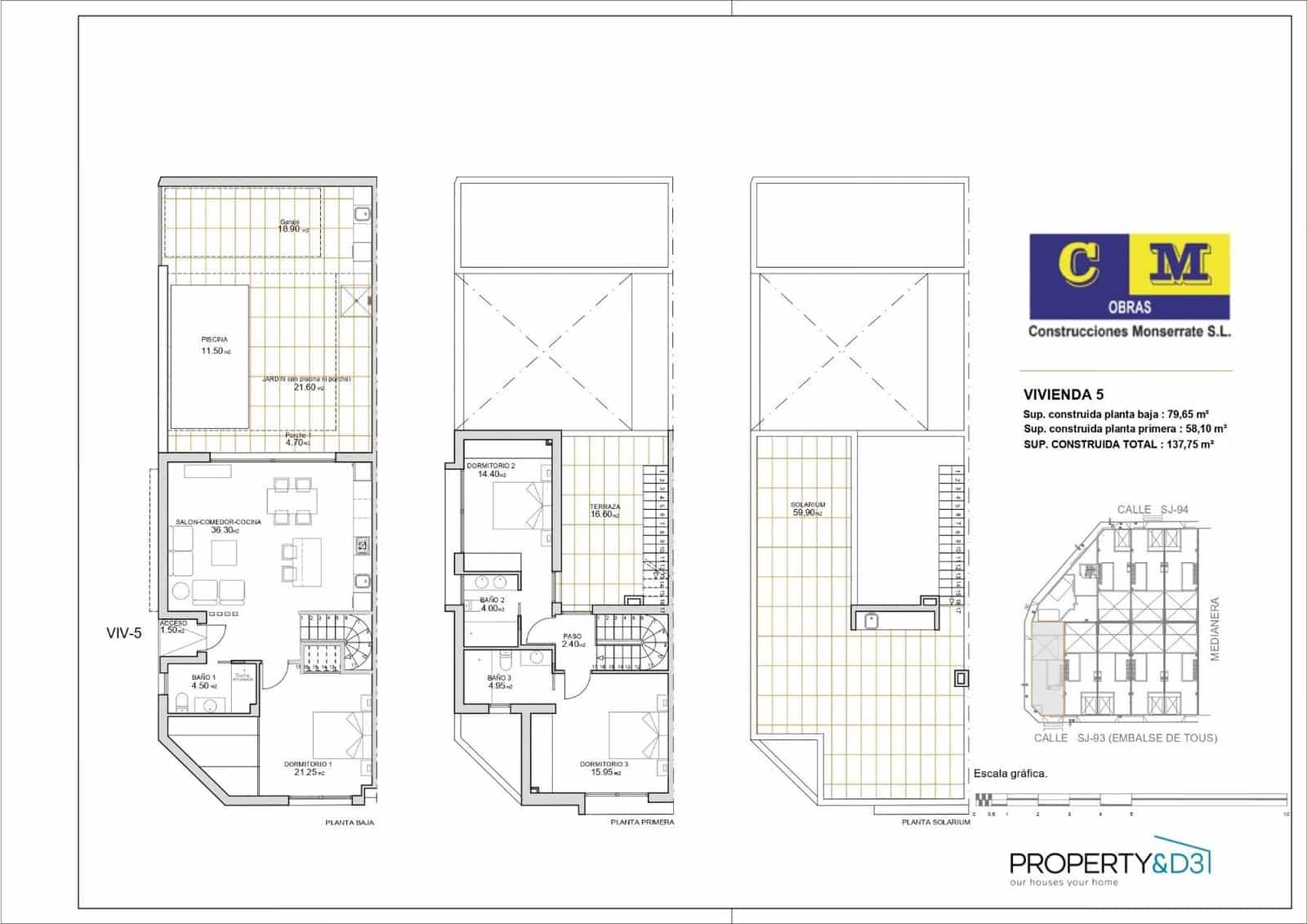 Casa de 3 habitaciones en San Javier en venta - 299.900 € (Ref: 9914665)