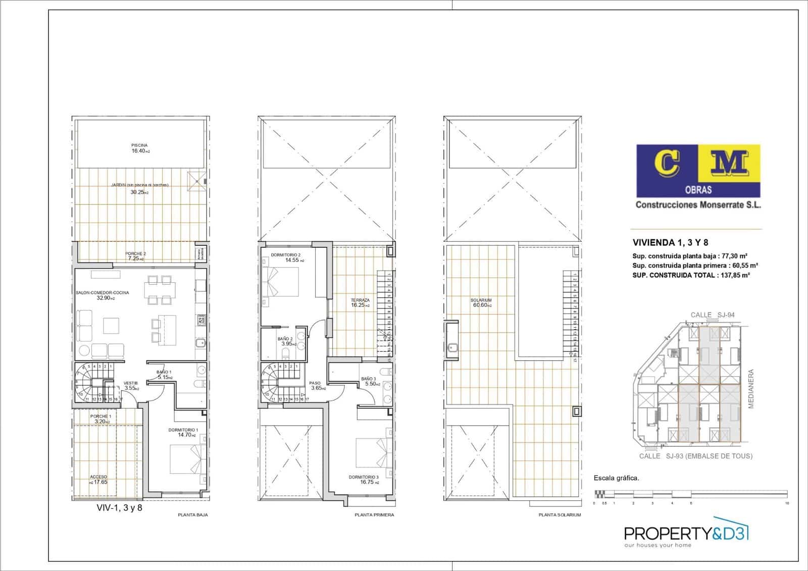 Casa de 3 habitaciones en San Javier en venta - 299.900 € (Ref: 9914665)