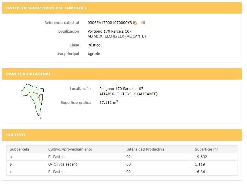 Tomt till salu i Elche / Elx - 120 000 € (Ref: 8938595)