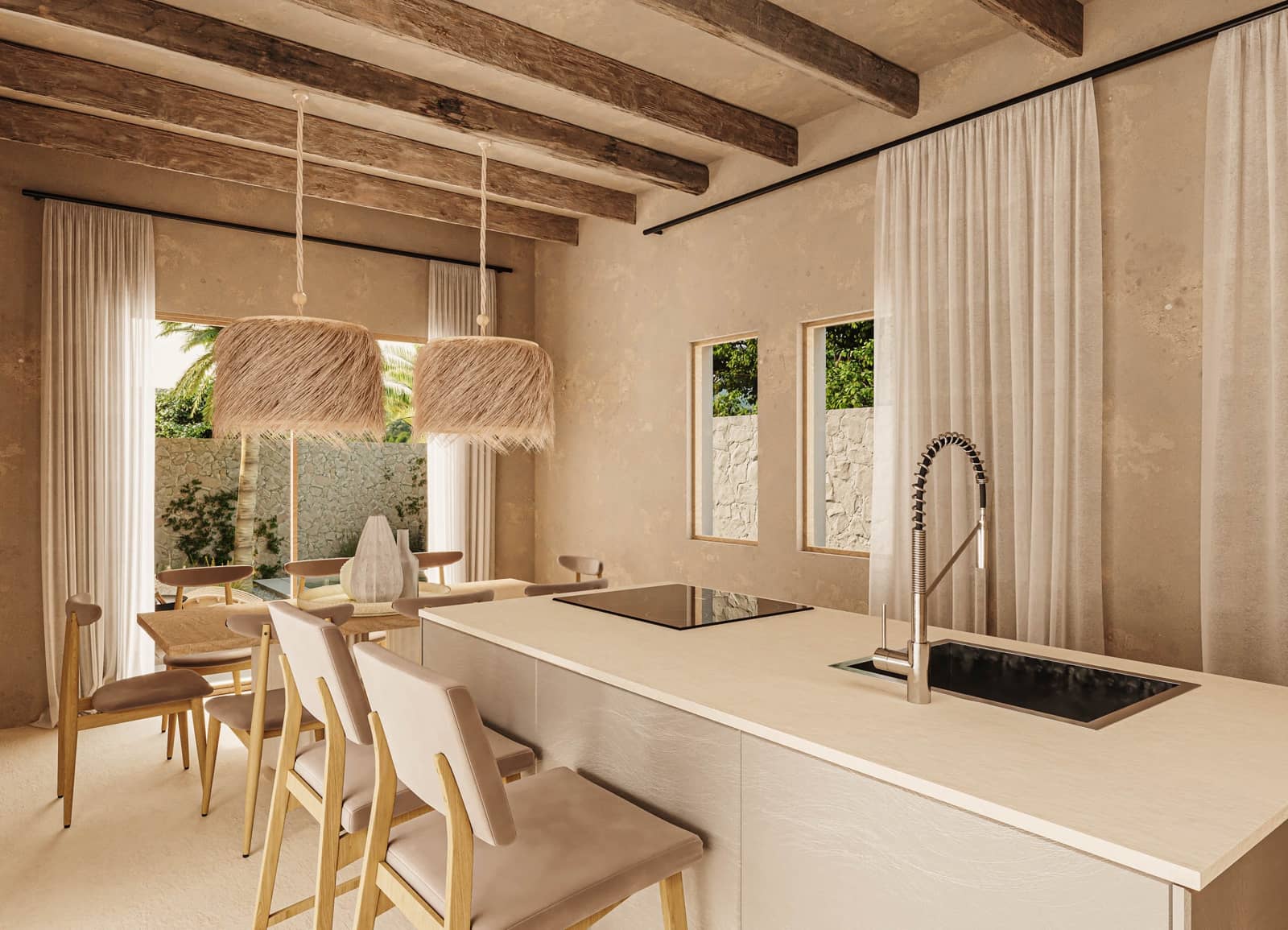 3 soveværelse Byhus til salg i Ses Salines med swimmingpool garage - € 2.300.000 (Ref: 8812876)