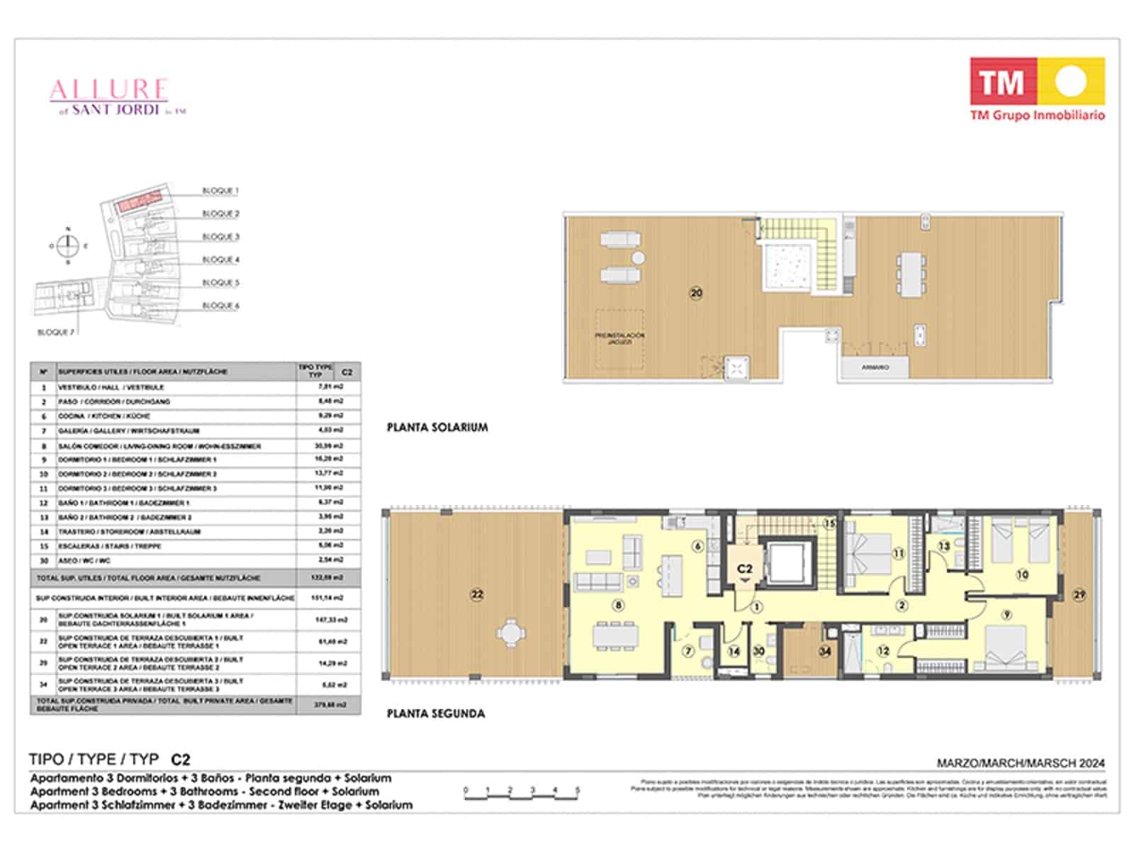 3 sovrum Lägenhet till salu i Colonia de Sant Jordi med pool - 1 270 000 € (Ref: 9802984)