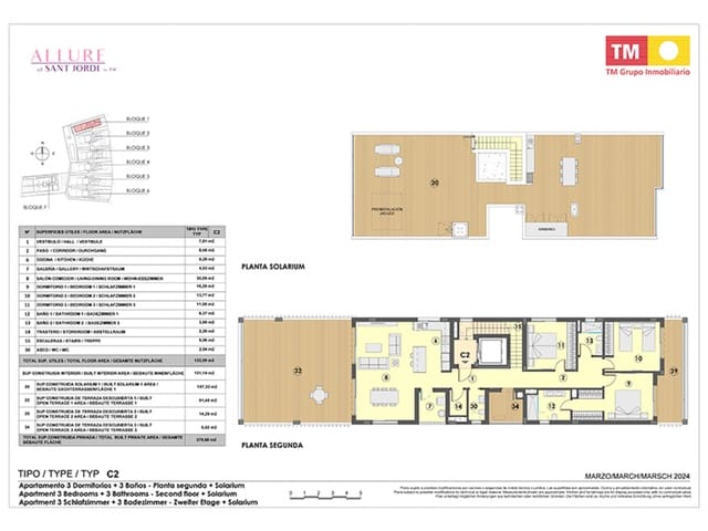 3 sovrum Lägenhet till salu i Colonia de Sant Jordi, Ses Salines med pool - 1 270 000 € (Ref: 9802984)