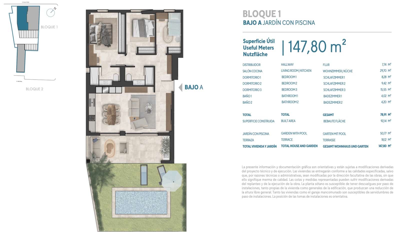 3 slaapkamer Appartement te koop in Portocristo / Port de Manacor met zwembad - € 550.000 (Ref: 9931113)
