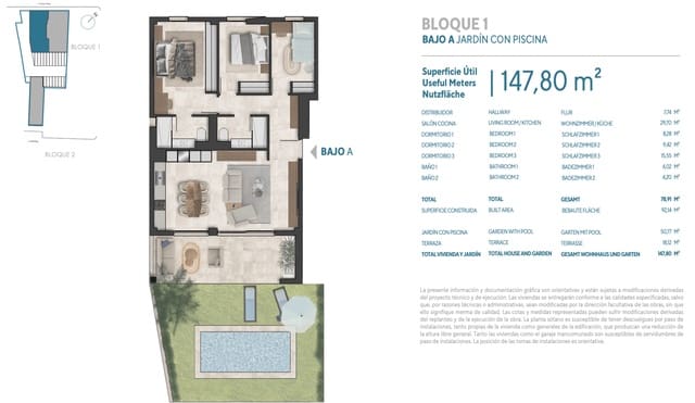 3 chambre Appartement à vendre à Portocristo / Port de Manacor, Manacor avec piscine - 550 000 € (Ref: 9931113)