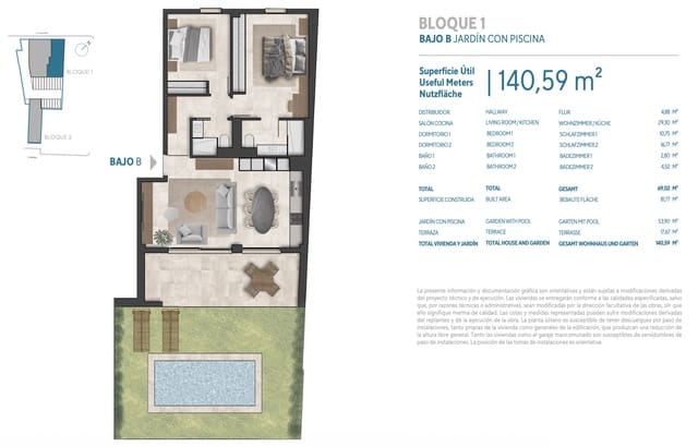 2 sovrum Lägenhet till salu i Portocristo / Port de Manacor, Manacor med pool - 525 000 € (Ref: 9931114)