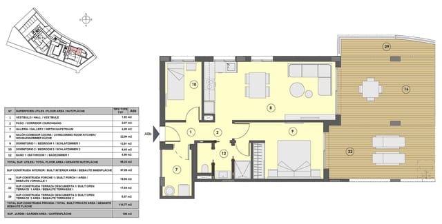 2 chambre Appartement à vendre à Canyamel, Capdepera avec piscine - 502 000 € (Ref: 9950652)