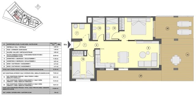 2 sovrum Lägenhet till salu i Canyamel, Capdepera med pool - 585 000 € (Ref: 9950653)