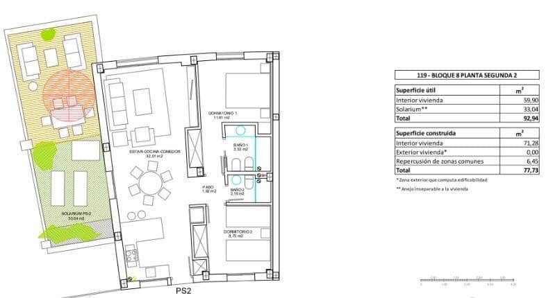 2 bedroom Penthouse for sale in Vera with pool garage - € 265,000 (Ref: 9618507)