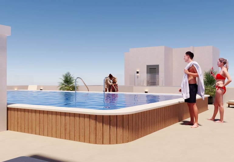 Apartamento de 2 habitaciones en San Miguel de Salinas en venta con piscina - 160.000 € (Ref: 9737836)