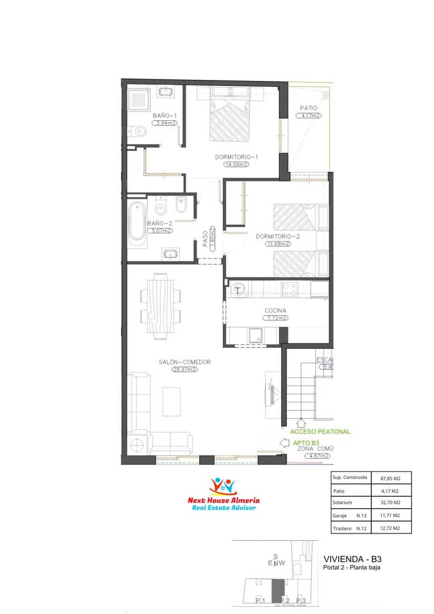 2 soverom Leilighet til salgs i Cuevas del Almanzora med garasje - € 118 900 (Ref: 9436988)