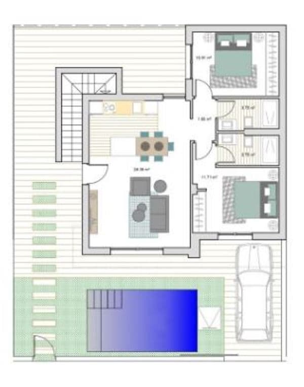 2 chambre Villa/Maison à vendre à Roldan avec piscine - 299 900 € (Ref: 6855071)