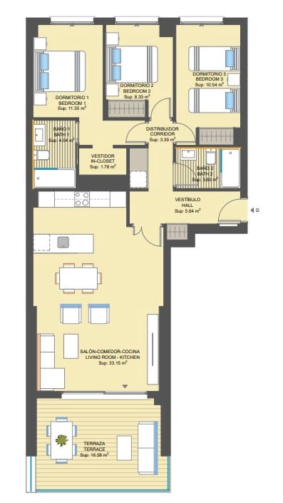 2 makuuhuone Huoneisto myytävänä paikassa Campoamor mukana uima-altaan - 284 000 € (Ref: 7018332)