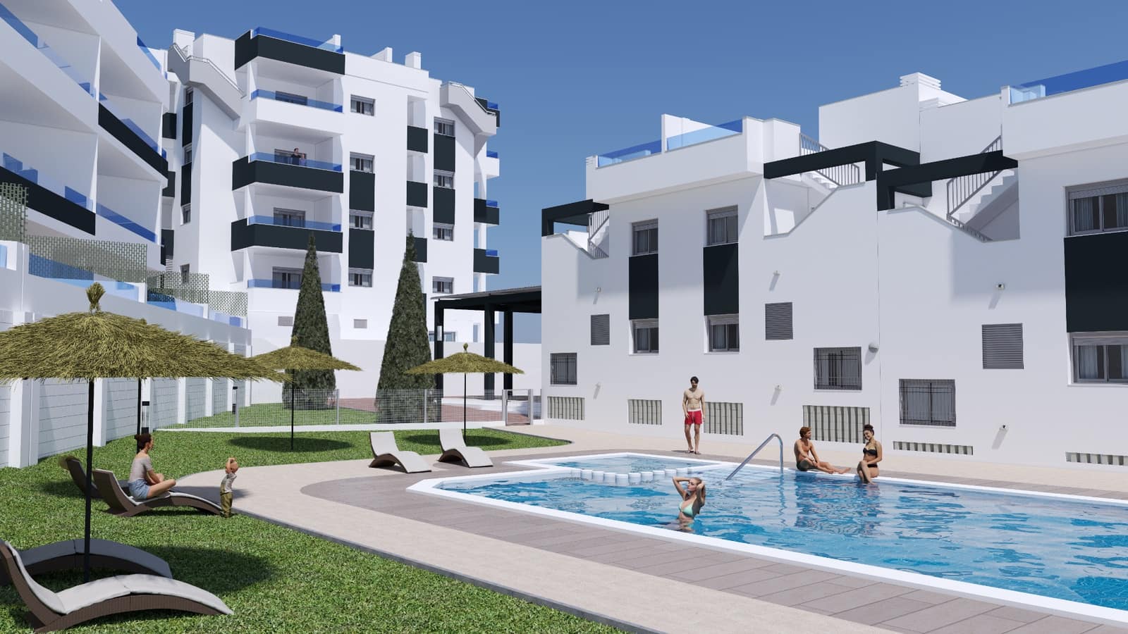 2 sypialnia Apartament na sprzedaż w Torrevieja z basenem garażem - 280 000 € (Ref: 8044463)