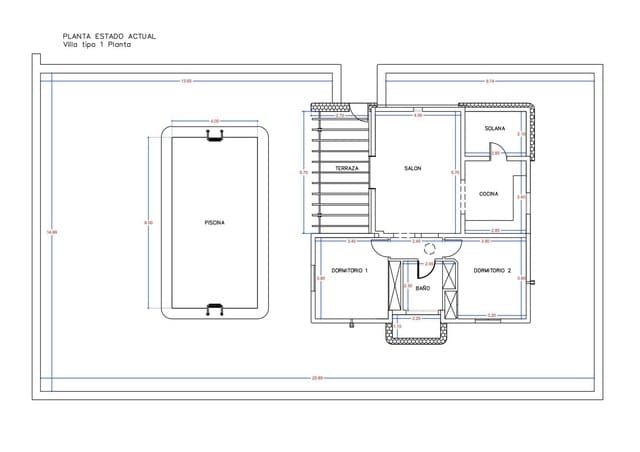 2 soverom Bungalow til salgs i Playa Blanca, Yaiza med svømmebasseng - € 598 500 (Ref: 8335535)