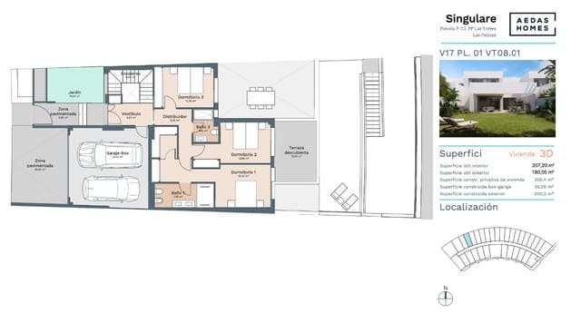 3 quarto Moradia para venda em Siete Palmas, Las Palmas de Gran Canaria com garagem - 1 080 000 € (Ref: 8804064)