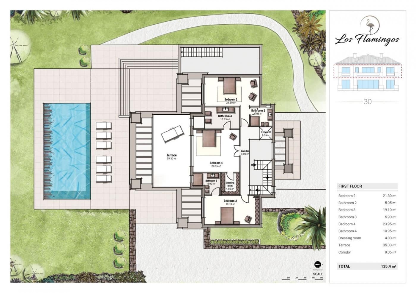 6 bedroom Villa for sale in Los Flamingos with pool garage - € 3,650,000 (Ref: 9387831)