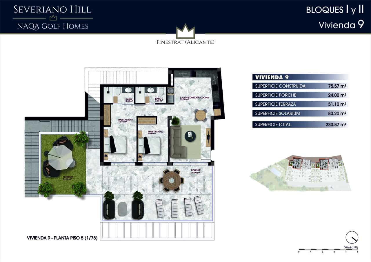 2 camera da letto Appartamento in vendita in Finestrat con piscina garage - 345.000 € (Rif: 8850541)