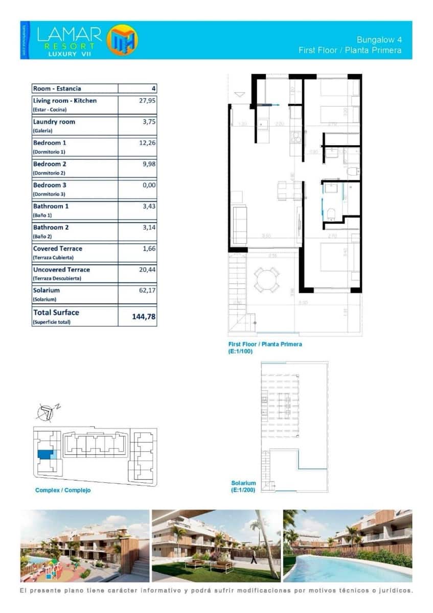 2 soveværelse Penthouse til salg i Pilar de la Horadada med swimmingpool garage - € 330.000 (Ref: 9161620)