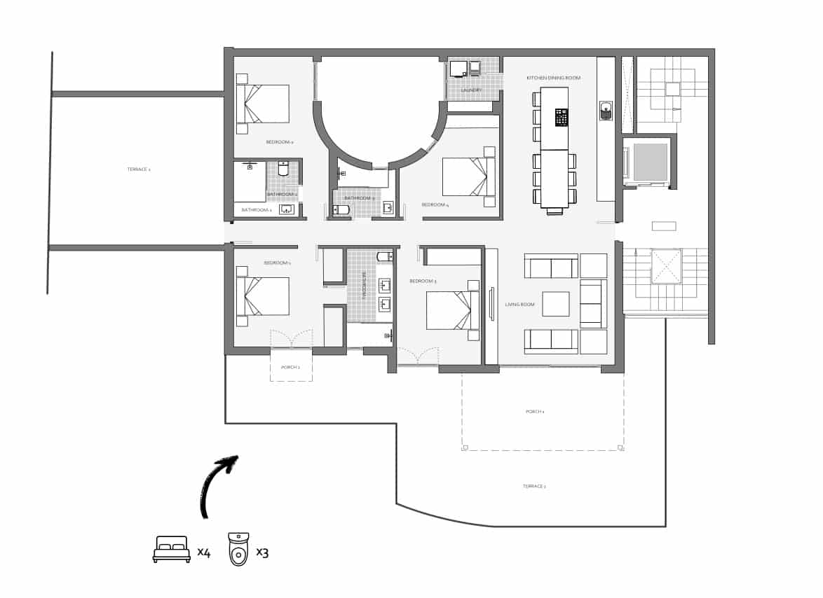4 bedroom Apartment for sale in Calvia with pool - € 1,864,590 (Ref: 7361145)