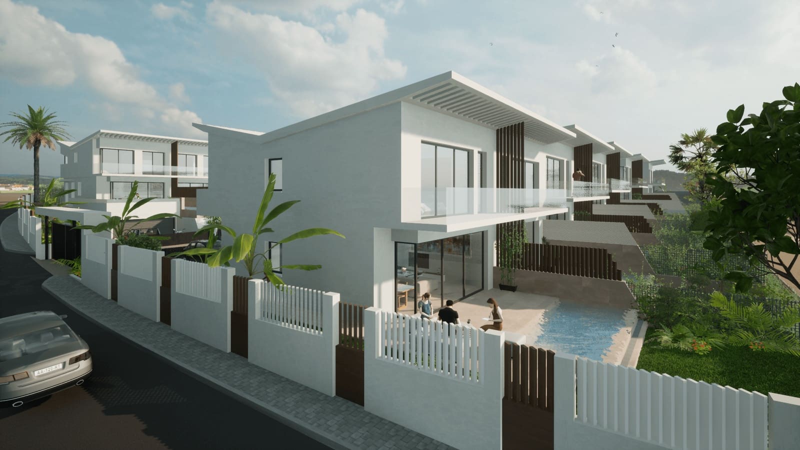3 soveværelse Byhus til salg i Mijas Costa med swimmingpool - € 549.000 (Ref: 7620805)