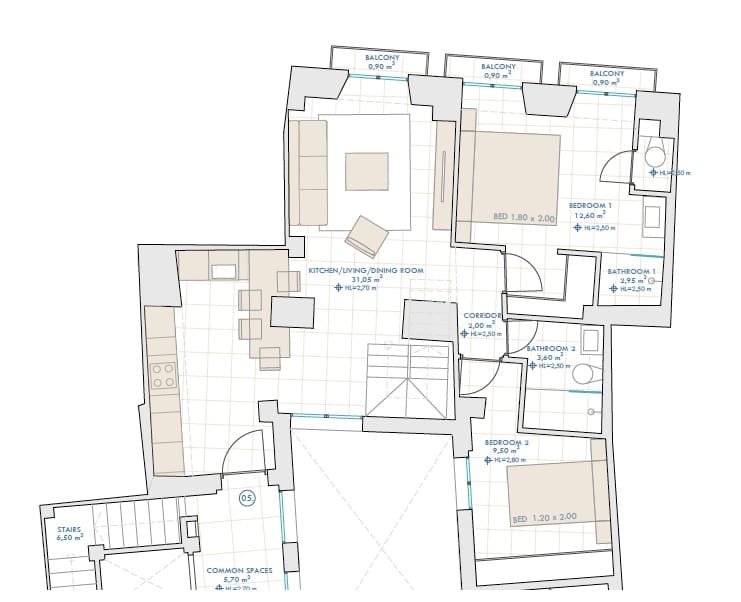 3 chambre Appartement à vendre à Malaga ville - 925 000 € (Ref: 7727363)