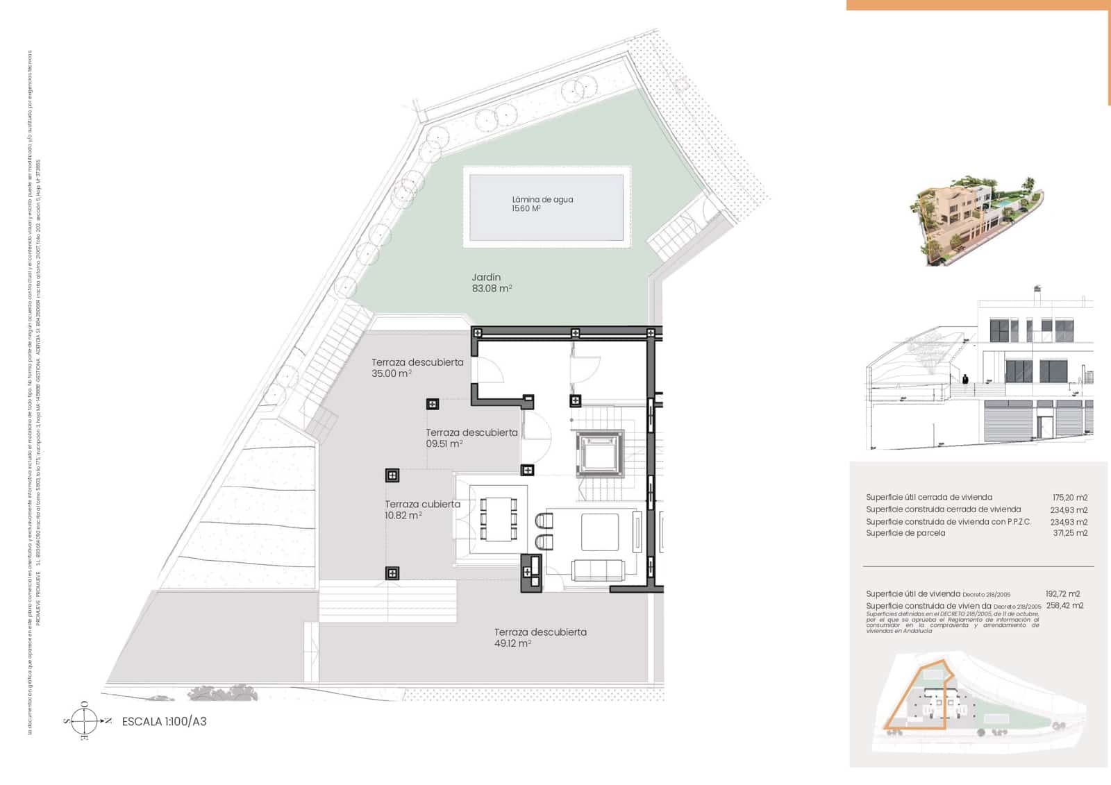 3 soverom Kjedet enebolig til salgs i Malaga by med svømmebasseng - € 1 650 000 (Ref: 8137978)