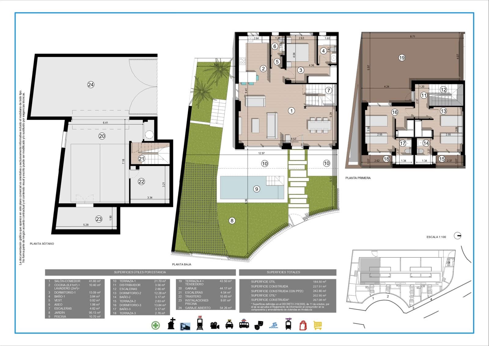 3 soveværelse Byhus til salg i Malaga by med swimmingpool - € 1.750.000 (Ref: 8161392)