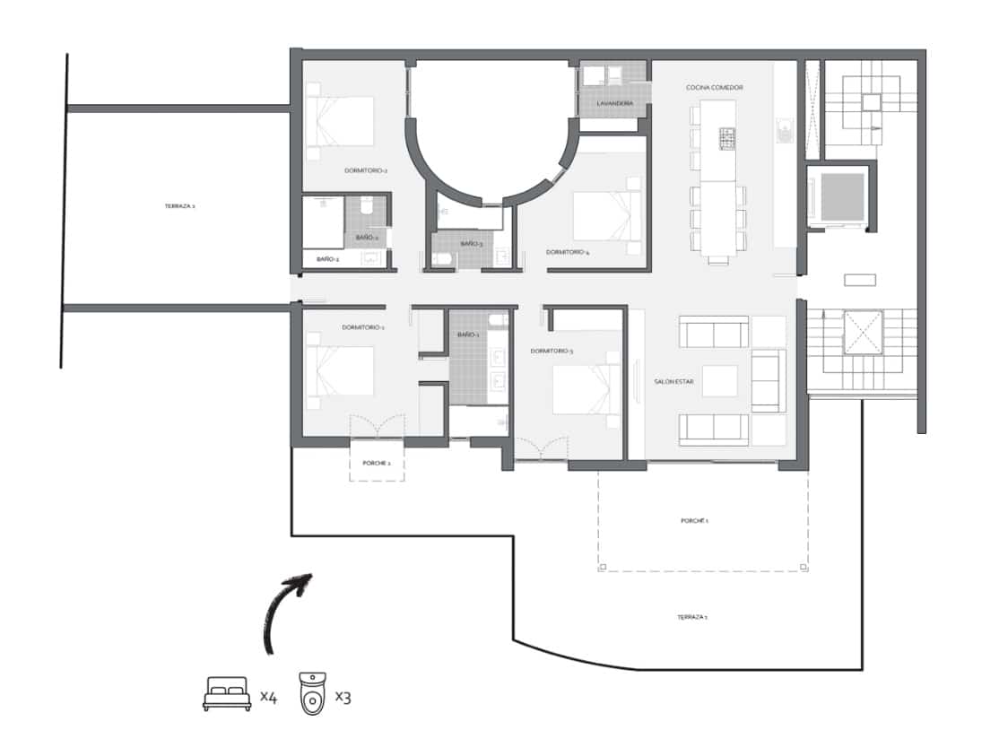 4 makuuhuone Huoneisto myytävänä paikassa Calvia mukana uima-altaan - 2 350 000 € (Ref: 8206062)