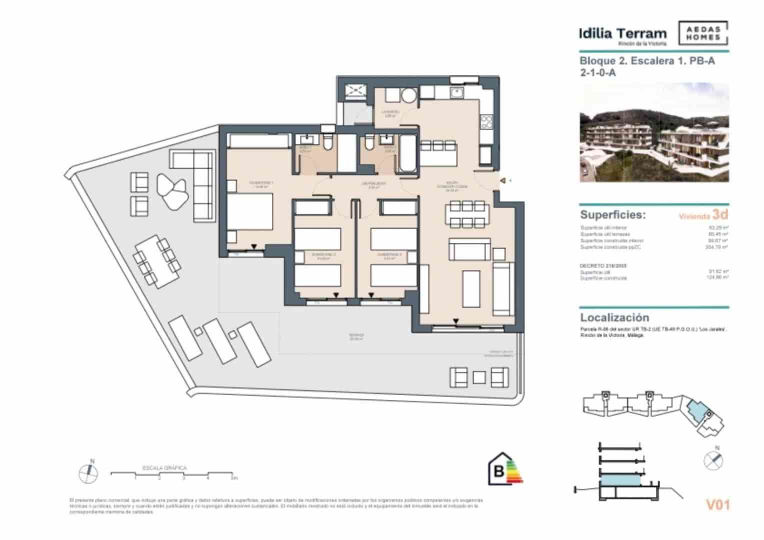 3 makuuhuone Huoneisto myytävänä paikassa Rincon de la Victoria mukana uima-altaan - 535 000 € (Ref: 8396195)