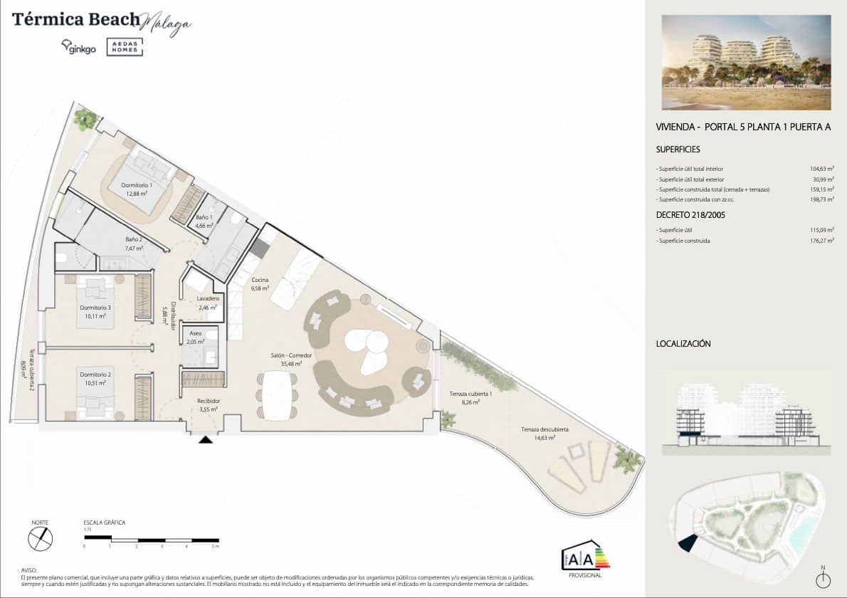 3 slaapkamer Appartement te koop in Malaga stad met zwembad - € 1.310.000 (Ref: 8912243)