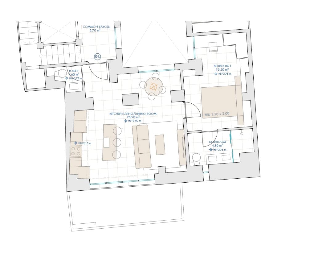 1 soverom Leilighet til salgs i Malaga by - € 370 000 (Ref: 9013076)