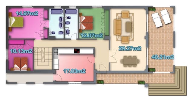 3 makuuhuone Omakotitalo myytävänä paikassa La Línea de la Concepción mukana uima-altaan - 470 000 € (Ref: 9160618)