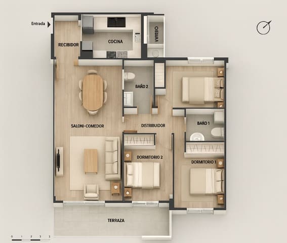 3 makuuhuone Huoneisto myytävänä paikassa Rodeo Alto - Guadaiza - La Campana, Marbella mukana uima-altaan - 419 900 € (Ref: 9189485)