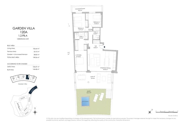 3 makuuhuone Huoneisto myytävänä paikassa Torreblanca, Fuengirola mukana uima-altaan - 800 000 € (Ref: 9251489)
