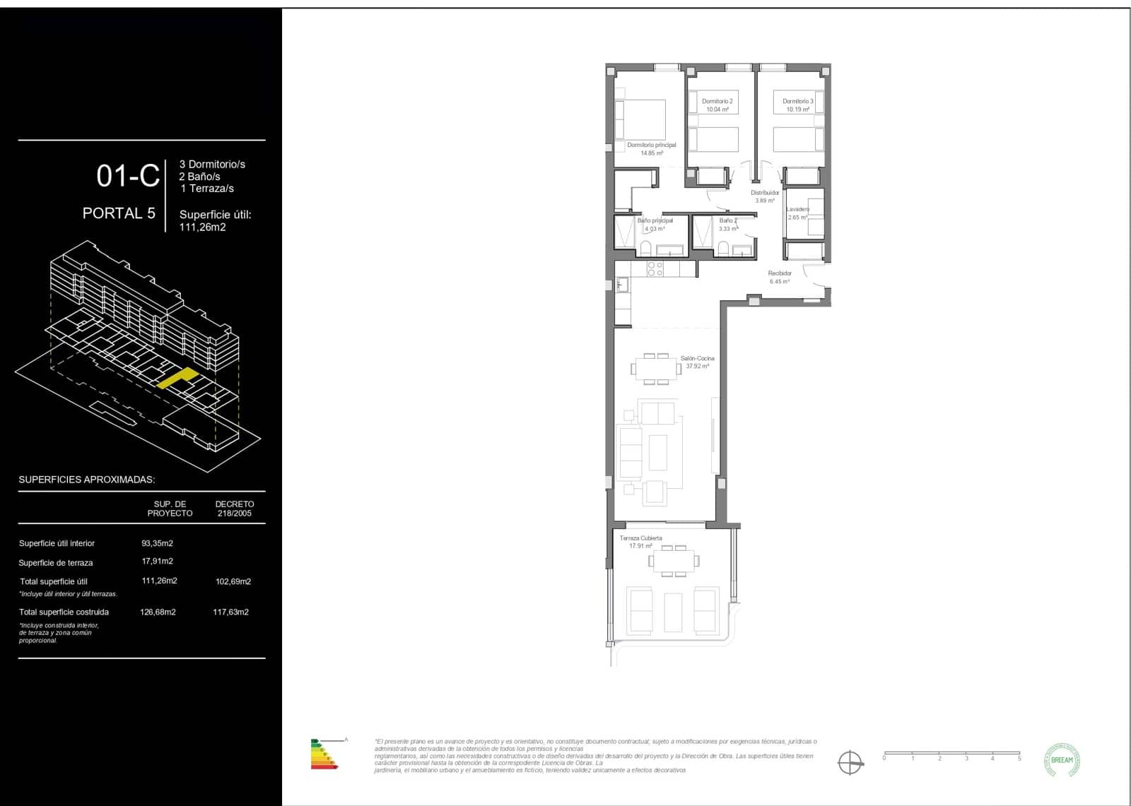 3 makuuhuone Huoneisto myytävänä paikassa Torremolinos mukana uima-altaan - 508 000 € (Ref: 9376388)