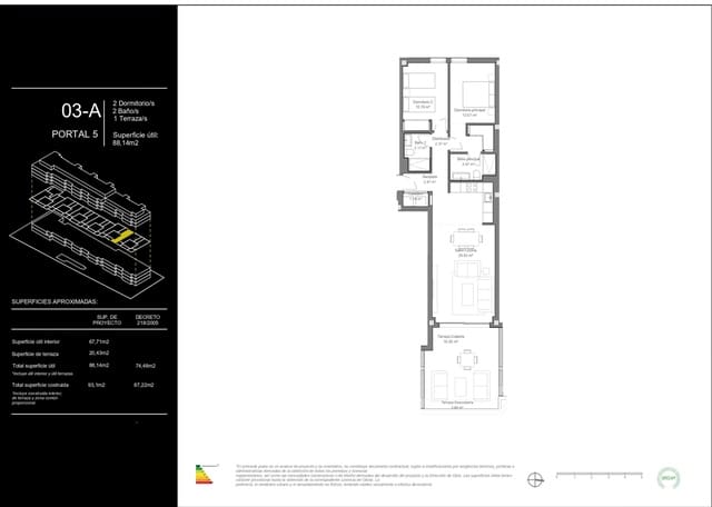 2 makuuhuone Huoneisto myytävänä paikassa Torremolinos mukana uima-altaan - 461 000 € (Ref: 9376390)