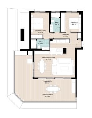 3 makuuhuone Kattohuoneisto myytävänä paikassa Benalmadena mukana uima-altaan - 1 030 000 € (Ref: 9377964)