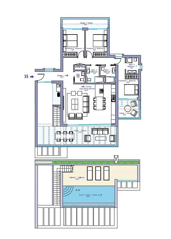 3 soverom Penthouse til salgs i Estepona med svømmebasseng - € 1 100 000 (Ref: 9400906)